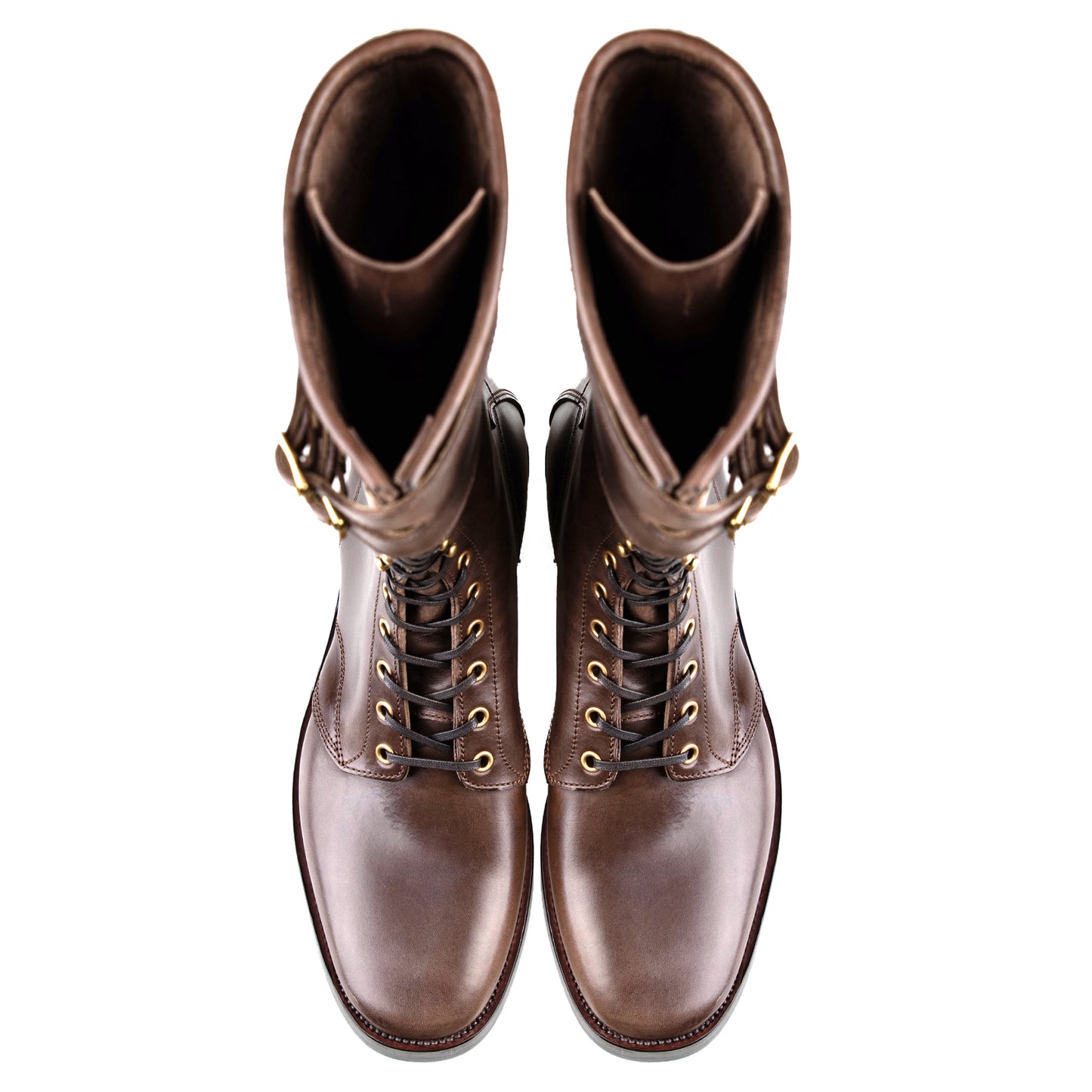 Stringer Boots 17 Eyelets - Brown San Gimignano Horsebutt - xbxs®boots factory