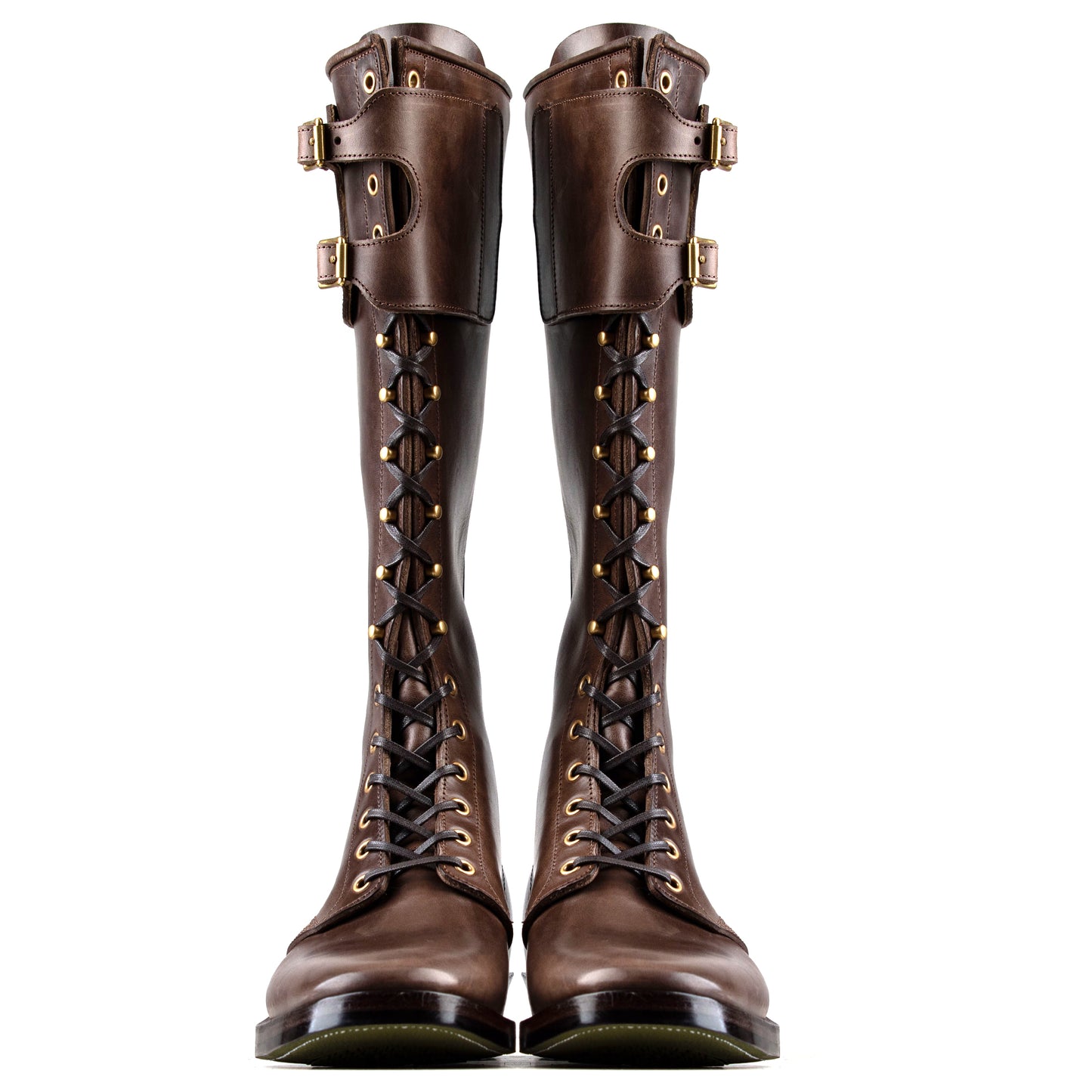 Stringer Boots 17 Eyelets - Brown San Gimignano Horsebutt - xbxs®boots factory