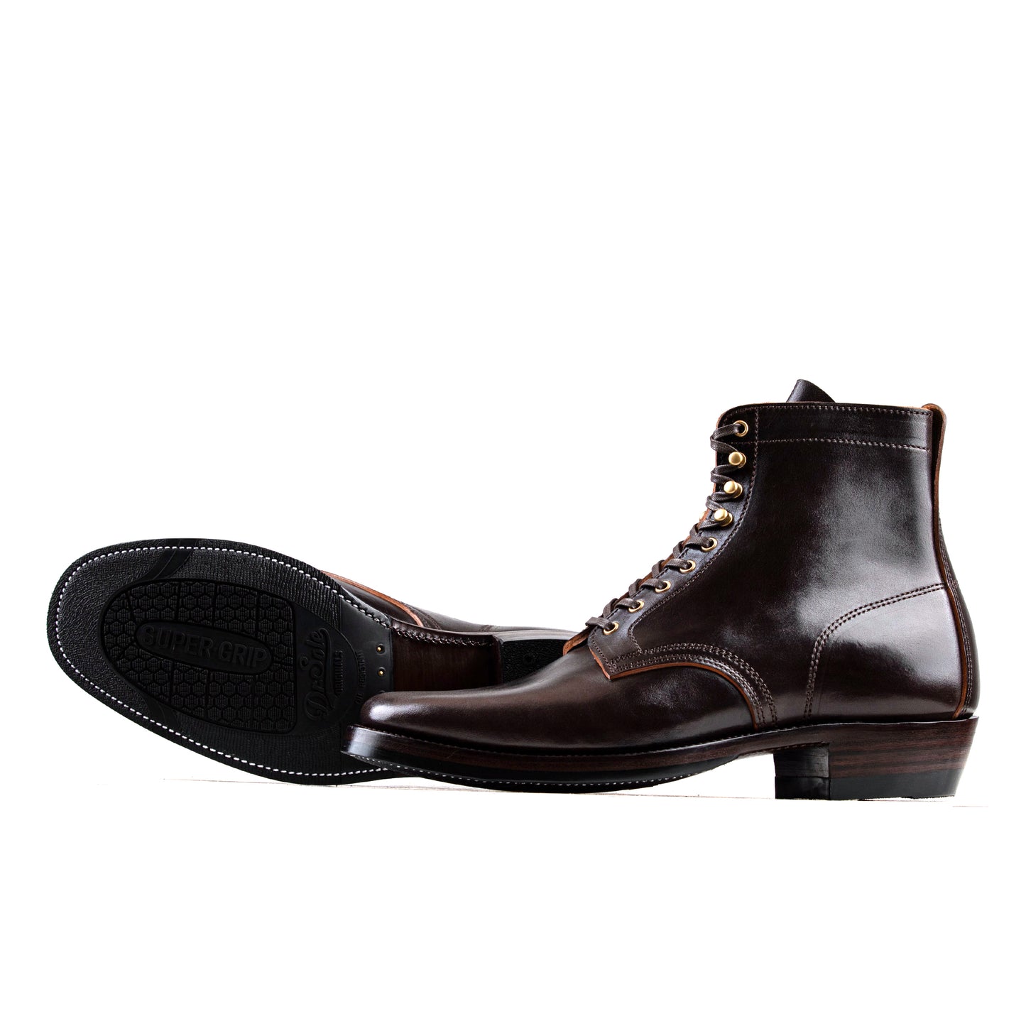 Land boots - Hand Dyed Black/Brown Horsebutt TPR - xbxs®boots factory