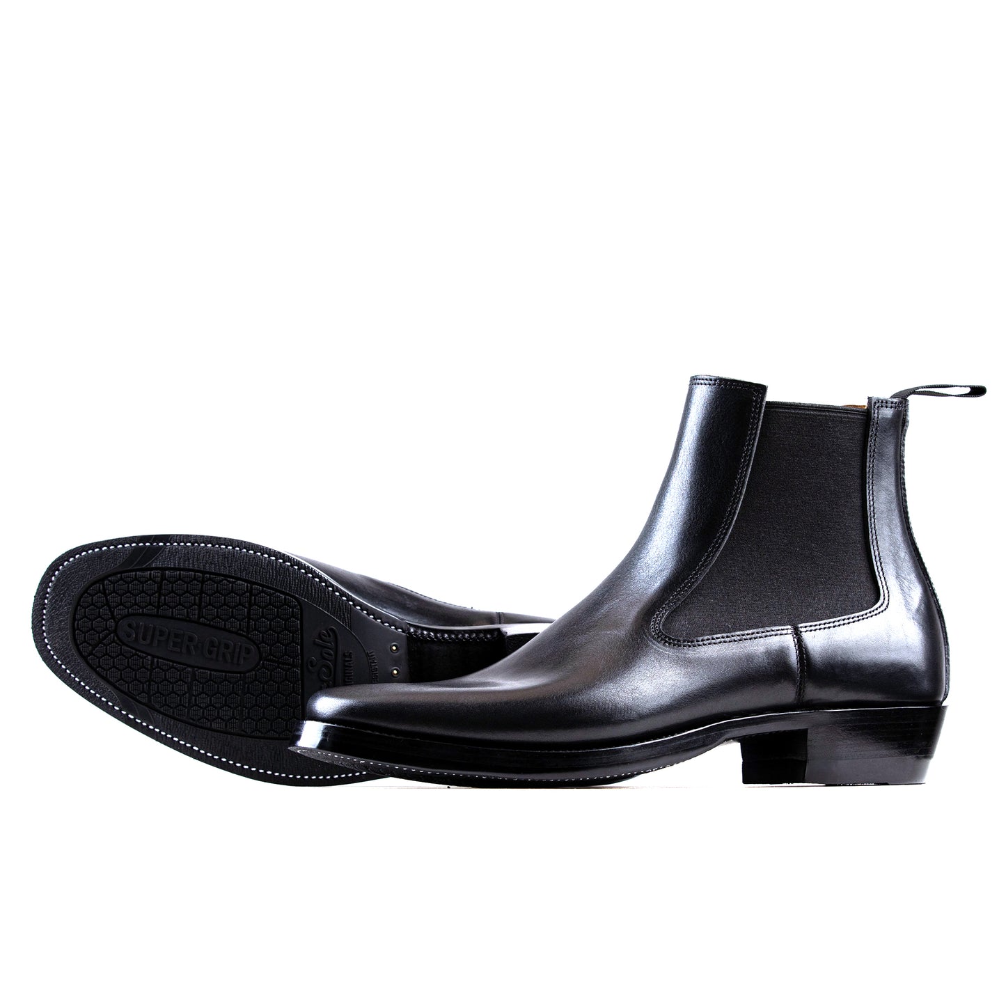 Chelsea Boots -Black Bull Hide - xbxs®boots factory