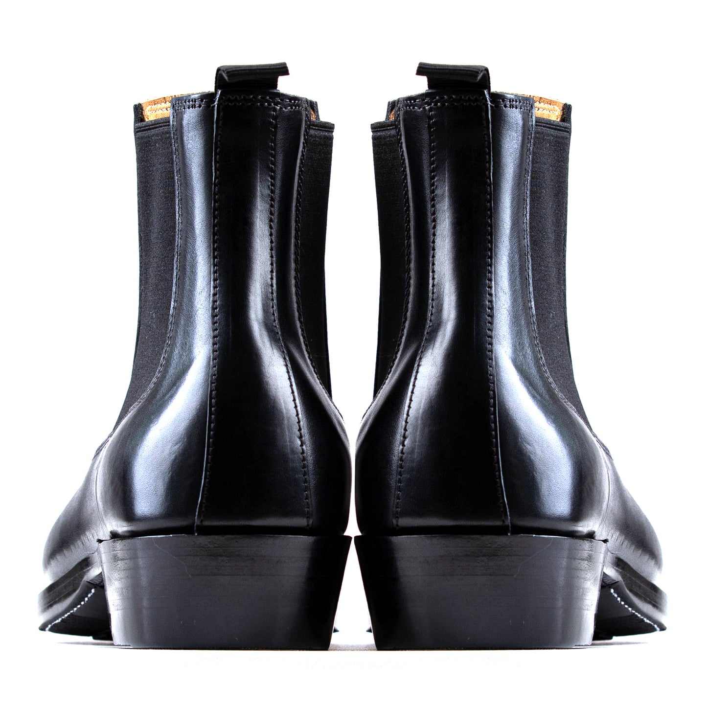 Chelsea Boots -Black Bull Hide - xbxs®boots factory