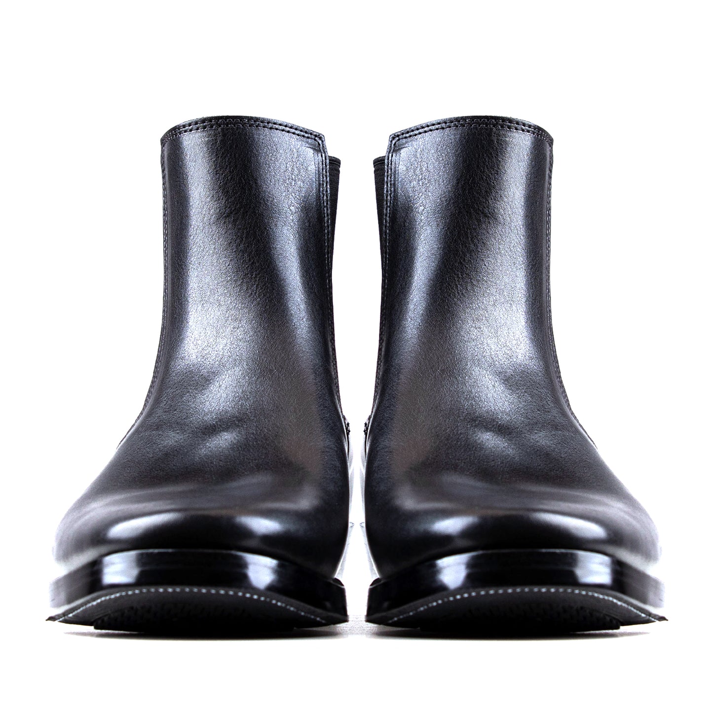 Chelsea Boots -Black Bull Hide - xbxs®boots factory
