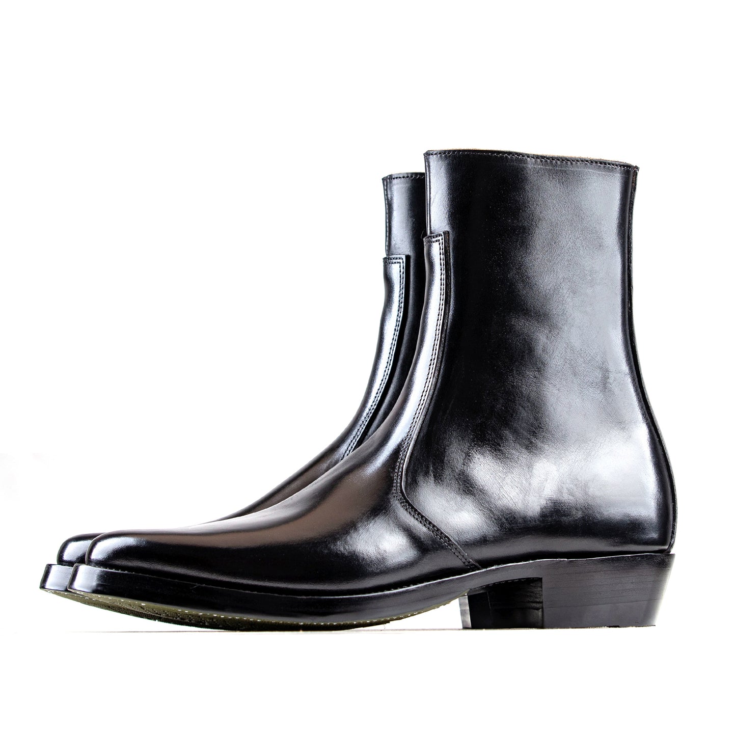 Side Zip Boots 8"- Black Horsebutt TPR - xbxs®boots factory