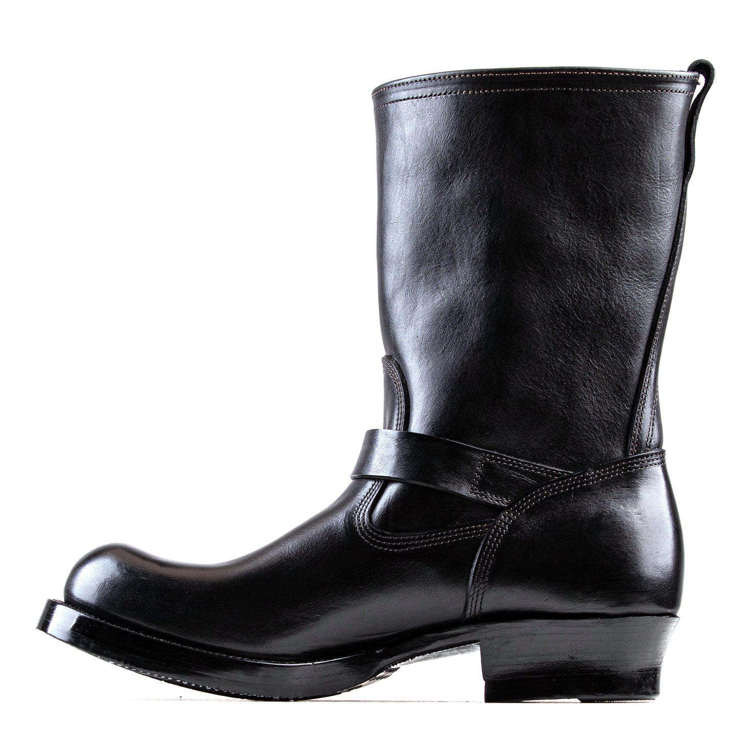 Engineer Boots 10" - Black Bull Hide - xbxs®boots factory