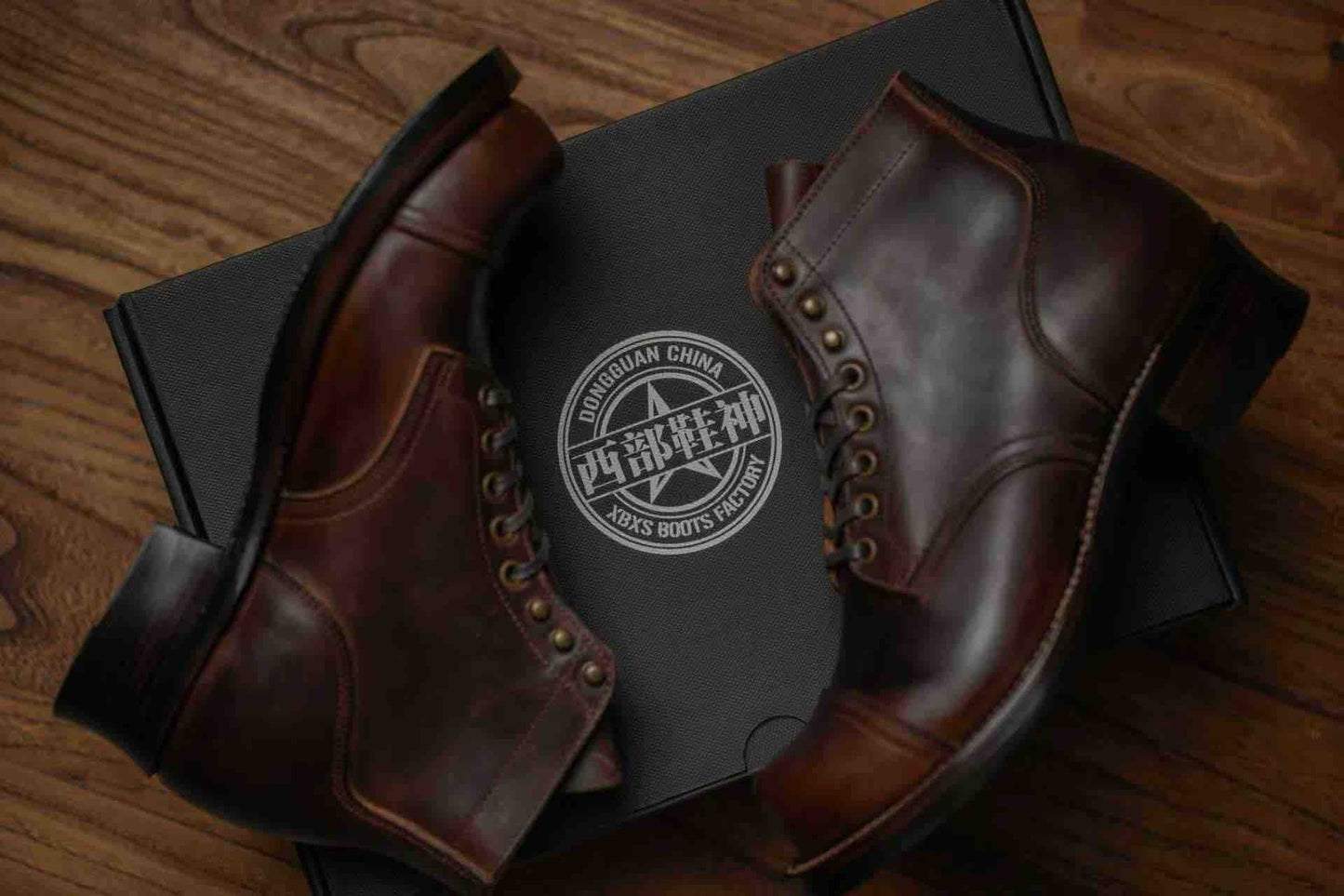 Miner Boots - Hand Dyed Dark Brown Nubuck - xbxs®boots factory