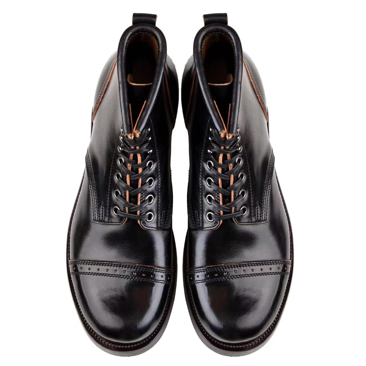 Paratroop Boots - Black Horsebutt TPR - xbxs®boots factory