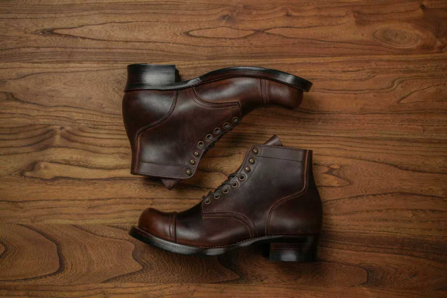 Miner Boots - Hand Dyed Dark Brown Nubuck - xbxs®boots factory
