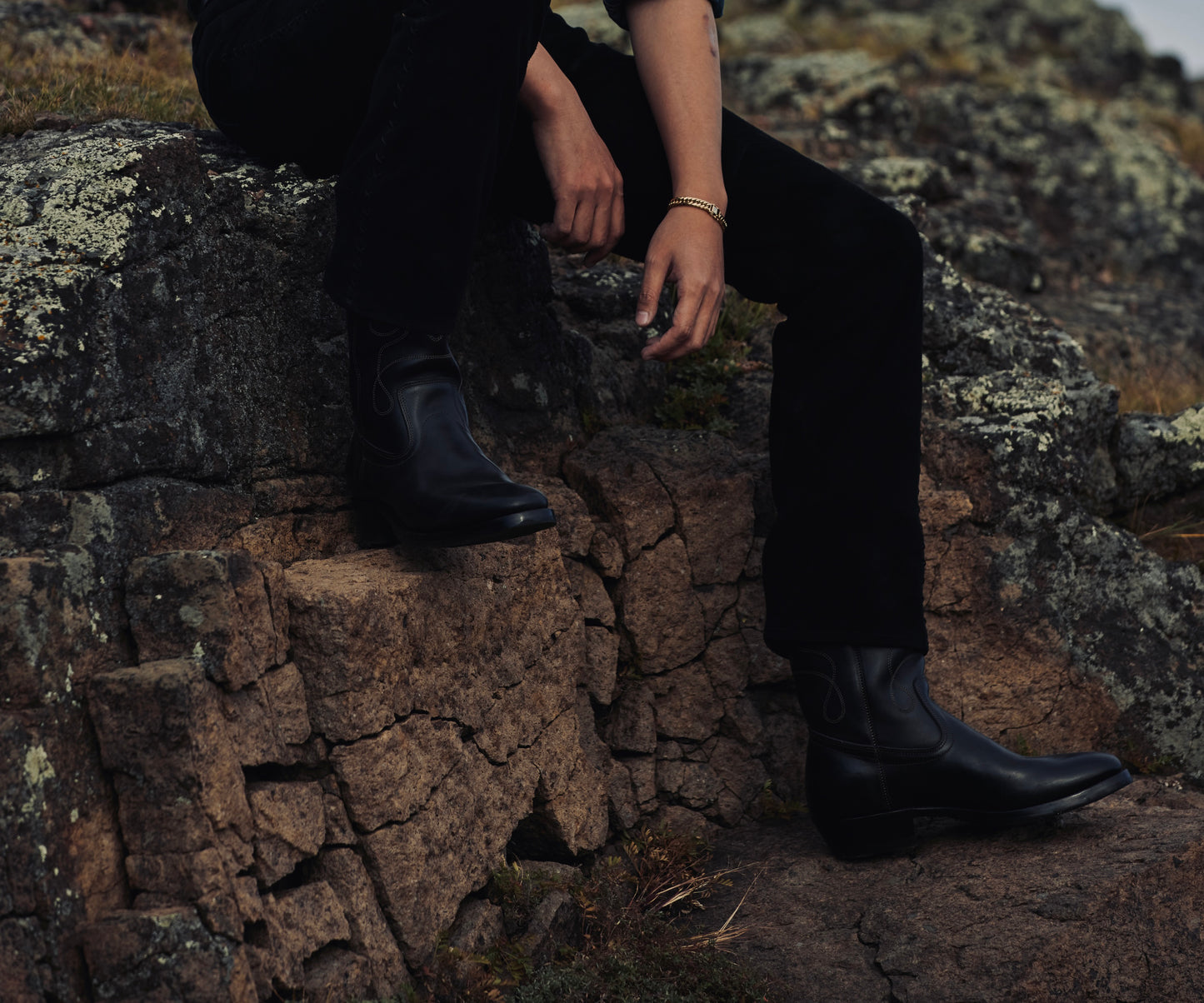 Moon&Star CowBoy Boots - Black Horsebutt TPR - xbxs®boots factory