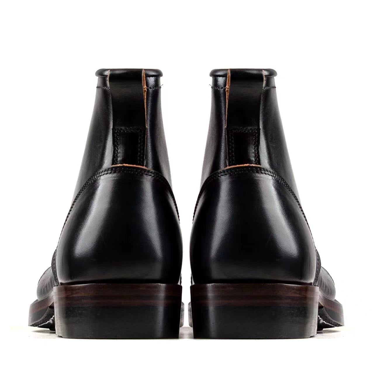 Paratroop Boots - Black Horsebutt TPR - xbxs®boots factory