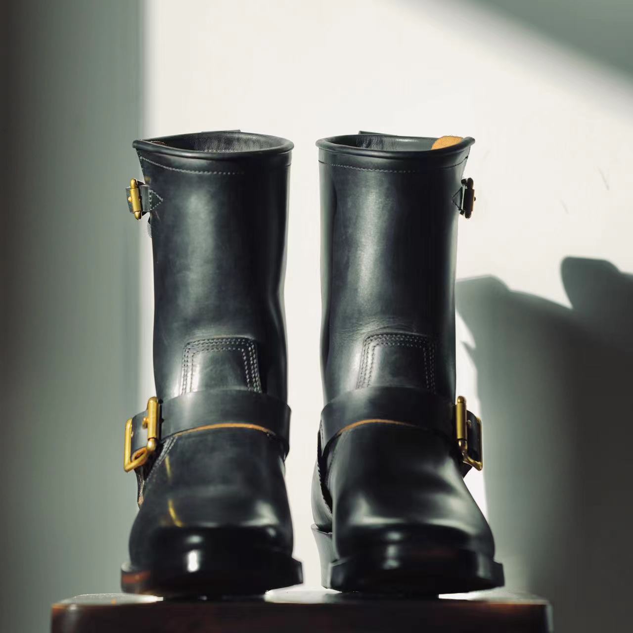 Engineer Boots 10" - Hand Dyed Black Nubuck - xbxs®boots factory