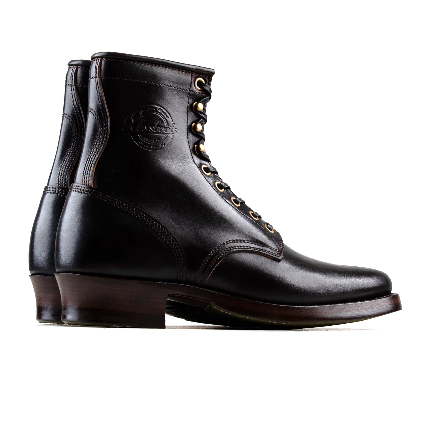 Rural Dog Woodcutting boots - Hand Dyed Black Horsebutt TPR - xbxs®boots factory