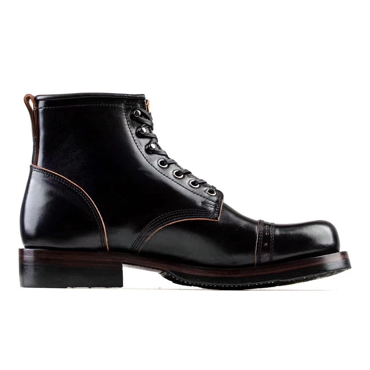 Paratroop Boots - Black Horsebutt TPR - xbxs®boots factory