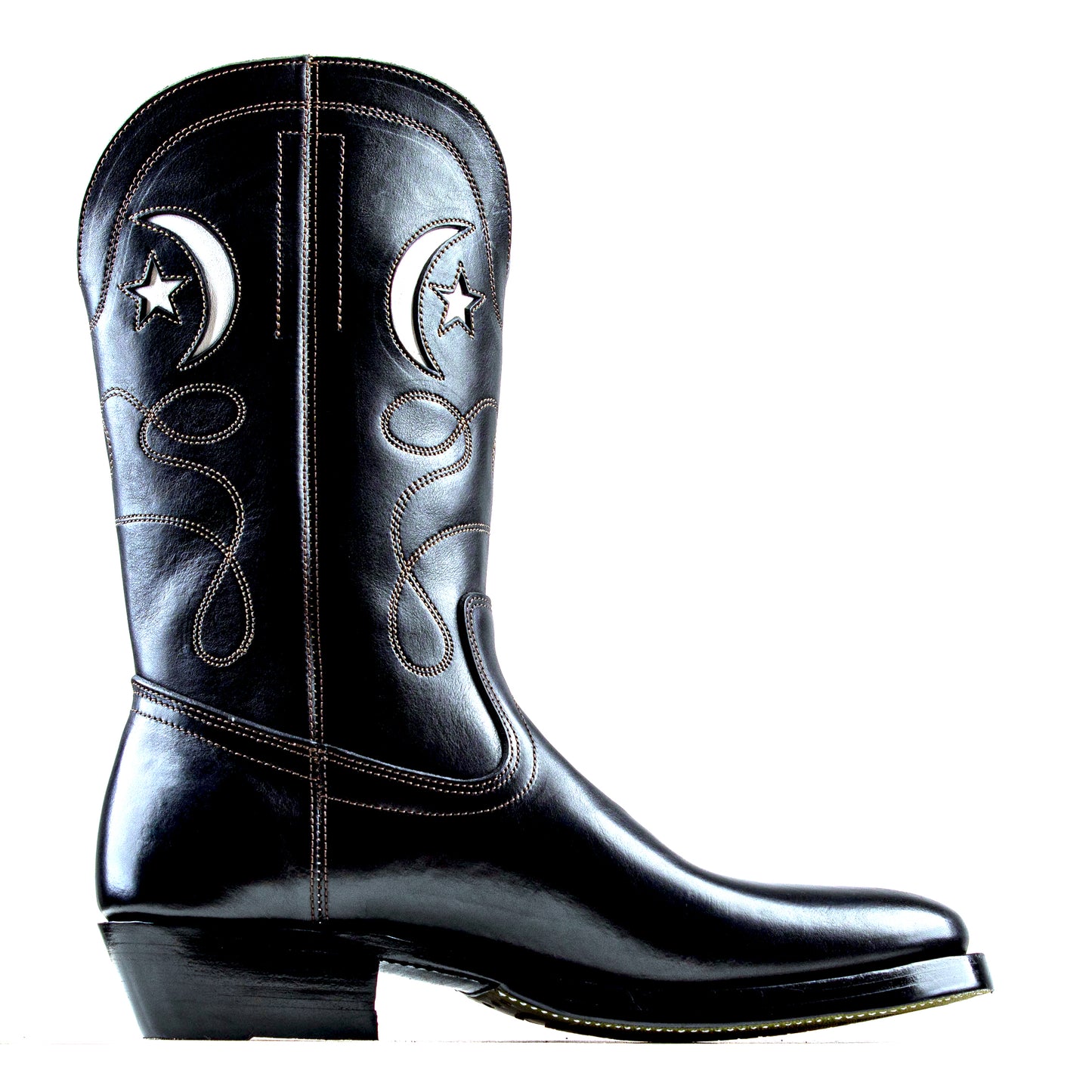 Moon&Star CowBoy Boots - Black Horsebutt TPR - xbxs®boots factory