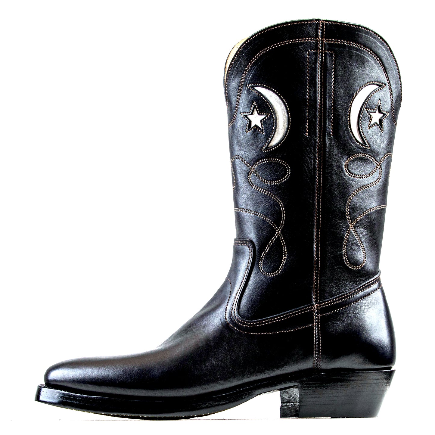Moon&Star CowBoy Boots - Black Horsebutt TPR - xbxs®boots factory