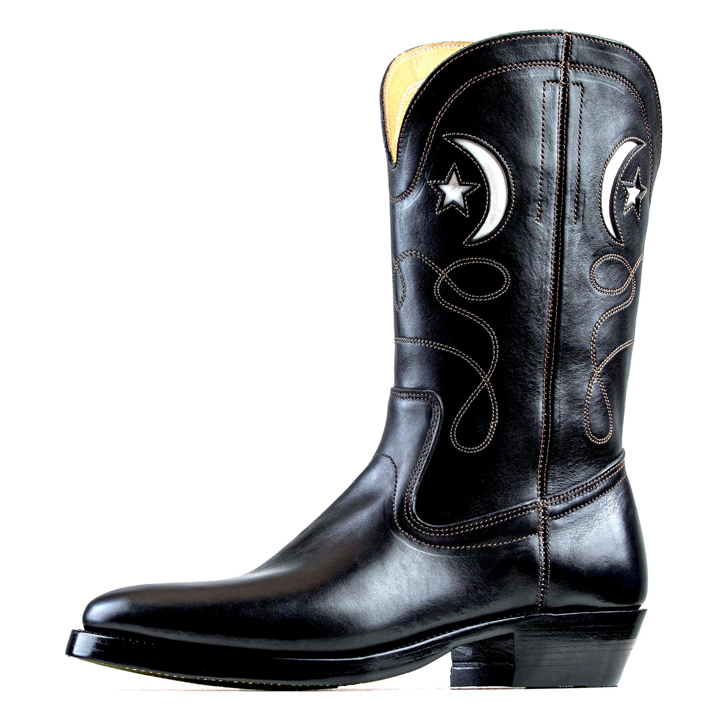 Moon&Star CowBoy Boots - Black Horsebutt TPR - xbxs®boots factory