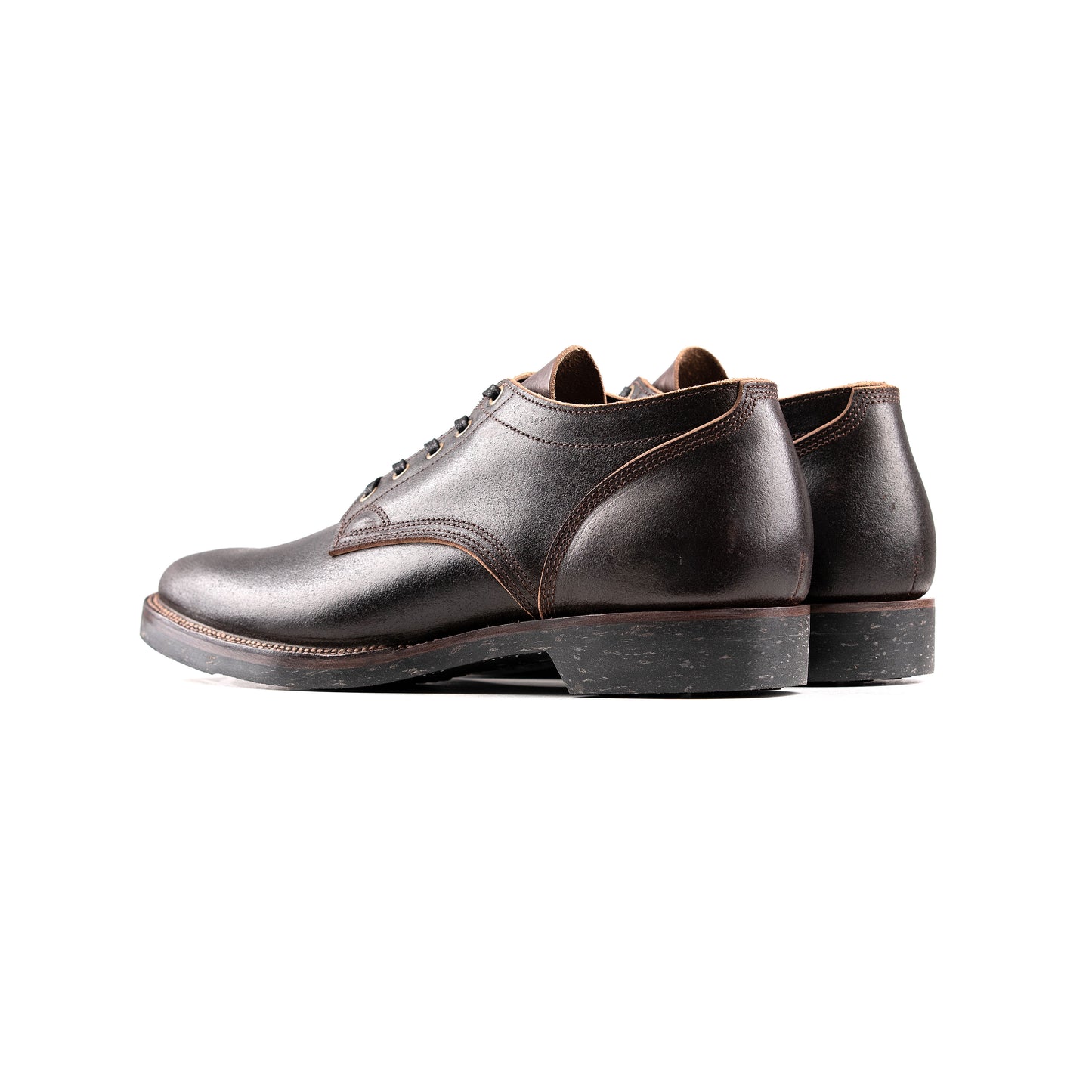 Derby Boots - Black Waxed Flesh Chromexcel- xbxs®boots factory