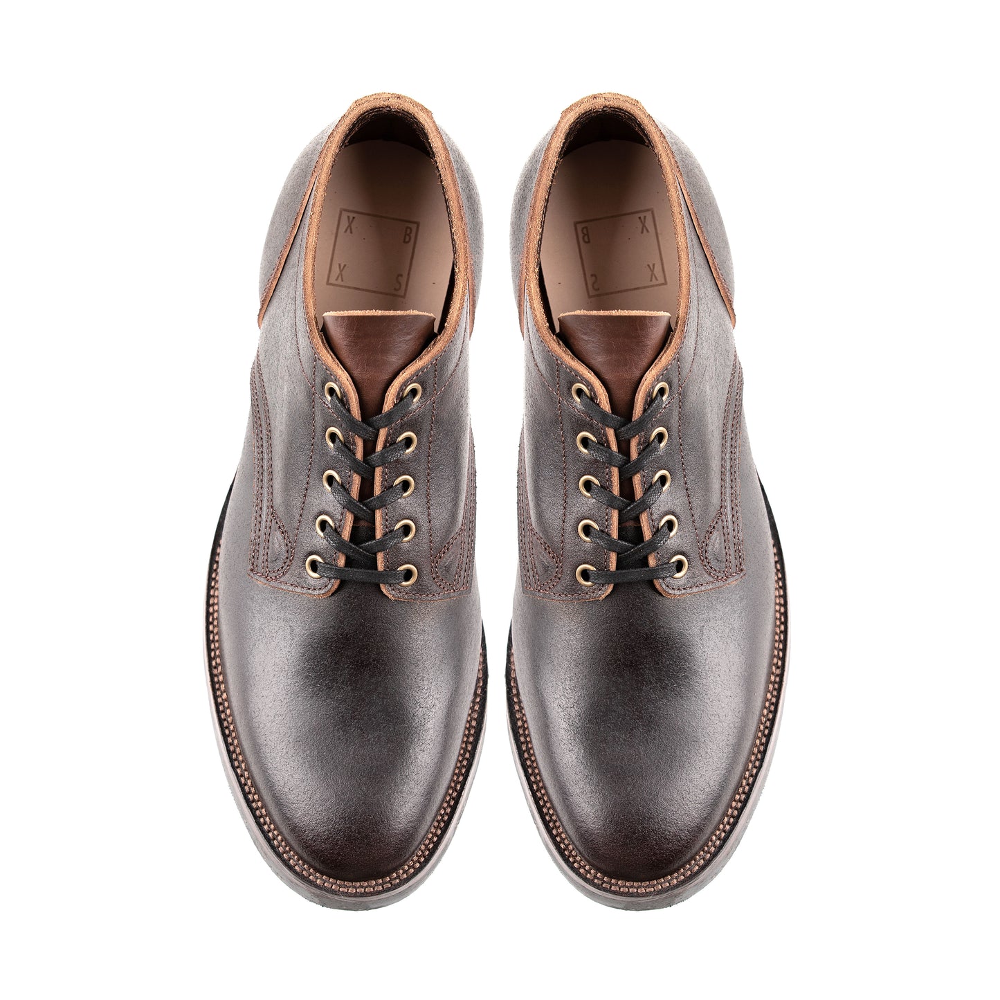 Derby Boots - Black Waxed Flesh Chromexcel- xbxs®boots factory