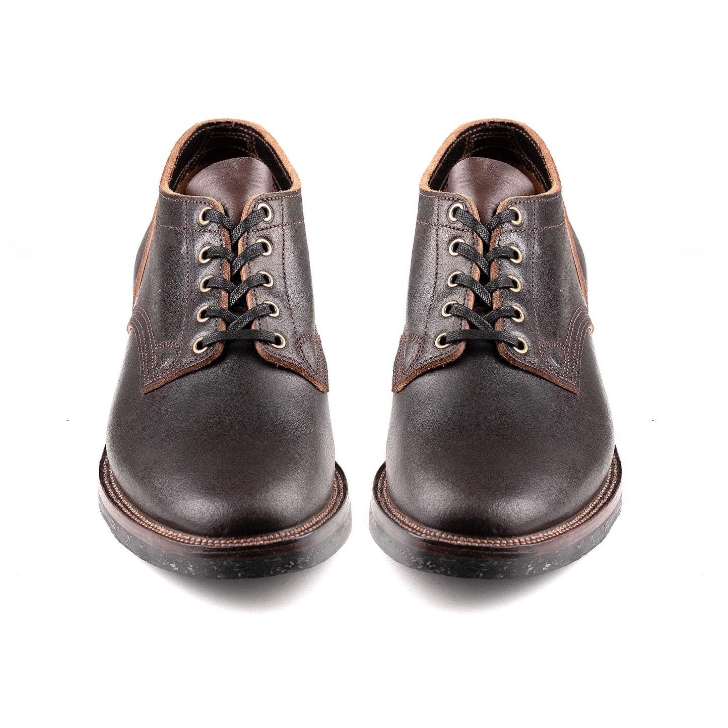 Derby Boots - Black Waxed Flesh Chromexcel- xbxs®boots factory