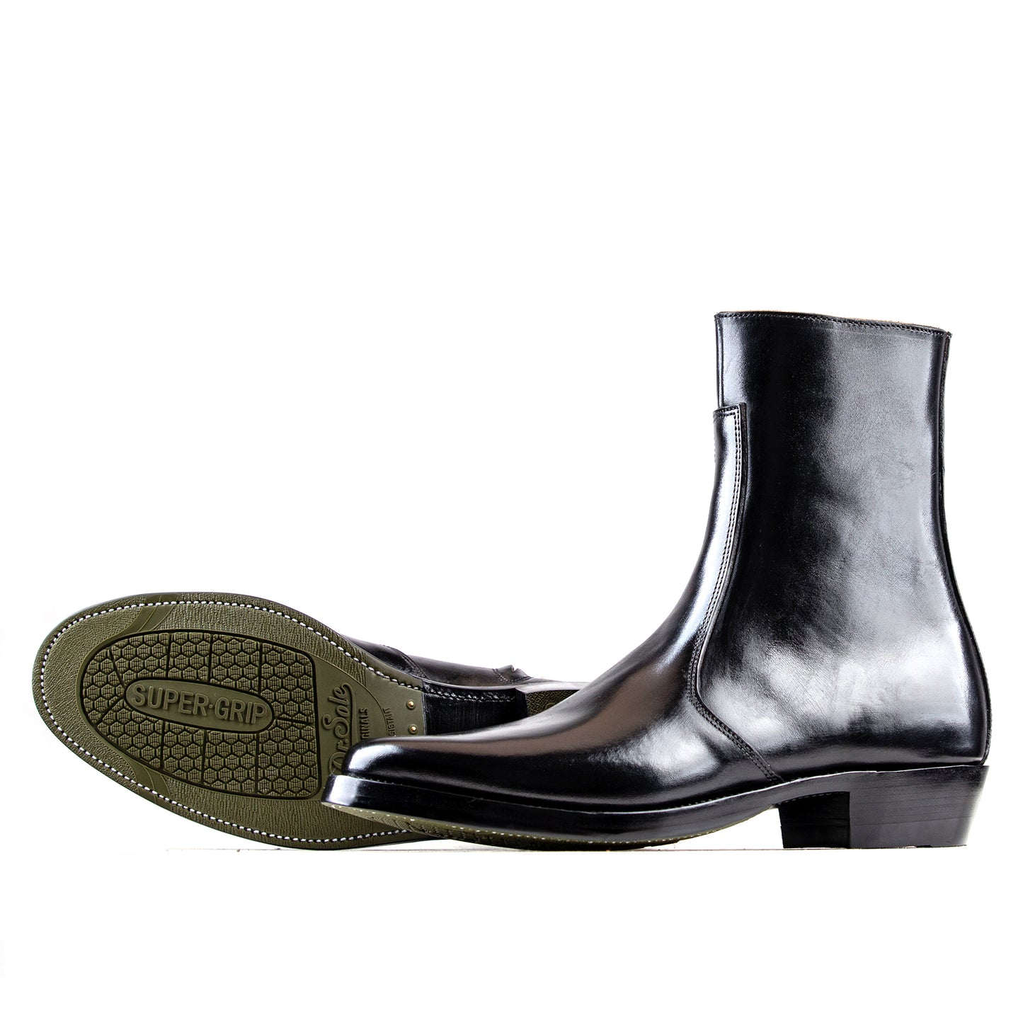Side Zip Boots 8"- Black Horsebutt TPR - xbxs®boots factory