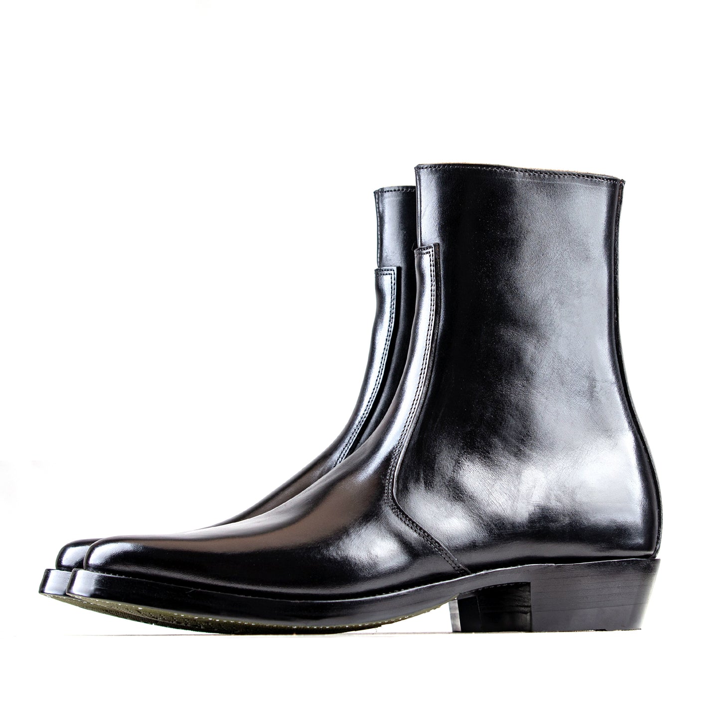 Side Zip Boots 8"- Black Horsebutt TPR - xbxs®boots factory
