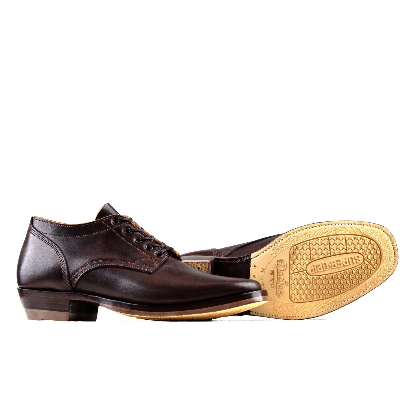 Derby Boots - Hand Dyed Dark Brown Tochigi 枥木 - xbxs®boots factory
