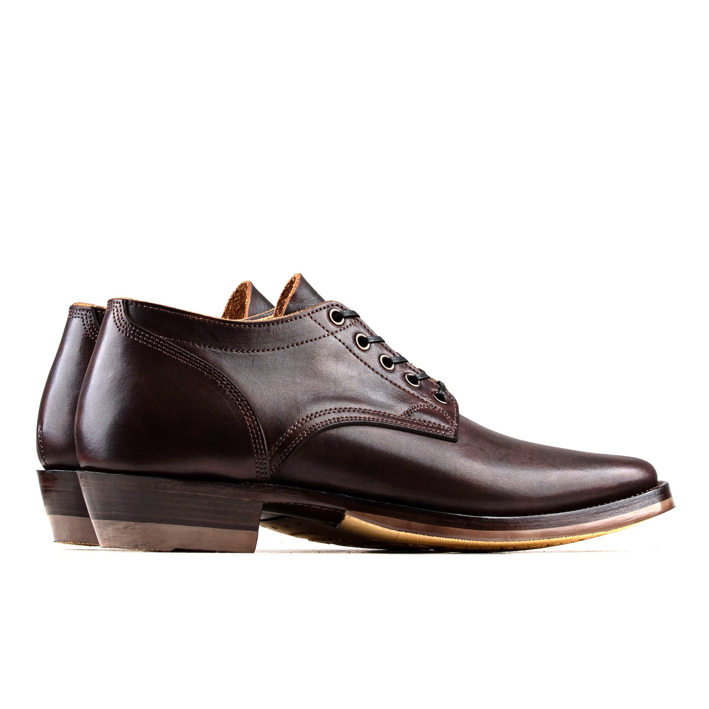 Derby Boots - Hand Dyed Dark Brown Tochigi 枥木 - xbxs®boots factory
