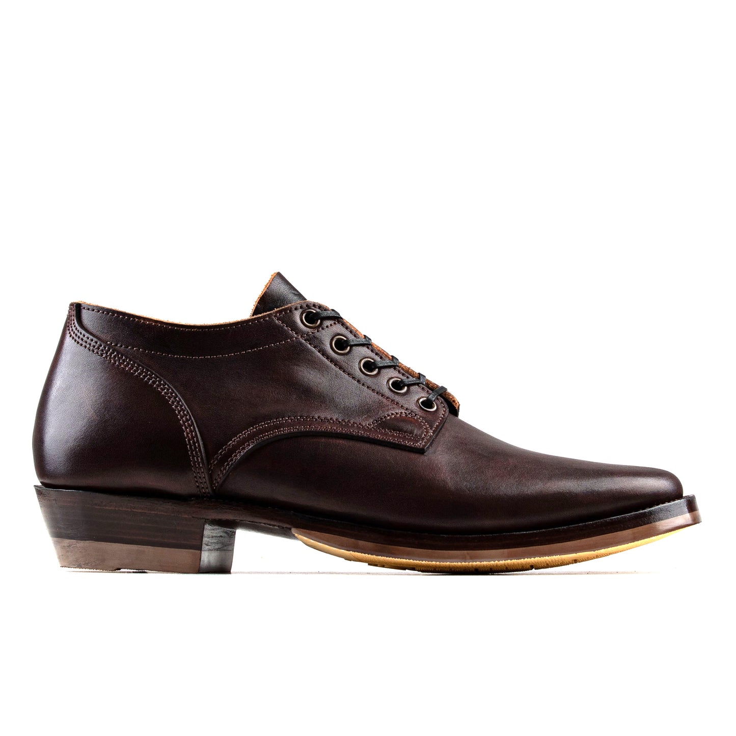 Derby Boots - Hand Dyed Dark Brown Tochigi 枥木 - xbxs®boots factory