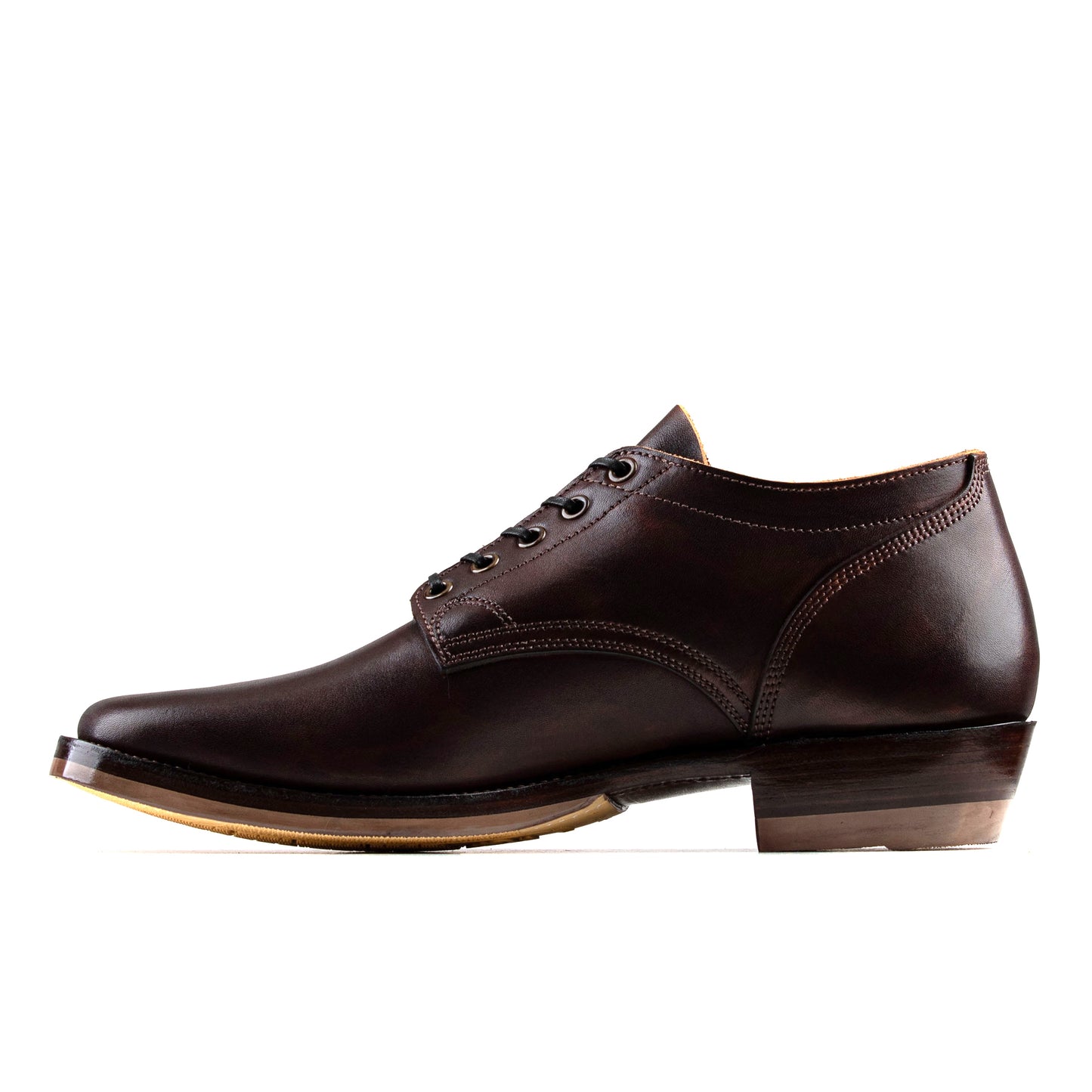 Derby Boots - Hand Dyed Dark Brown Tochigi 枥木 - xbxs®boots factory