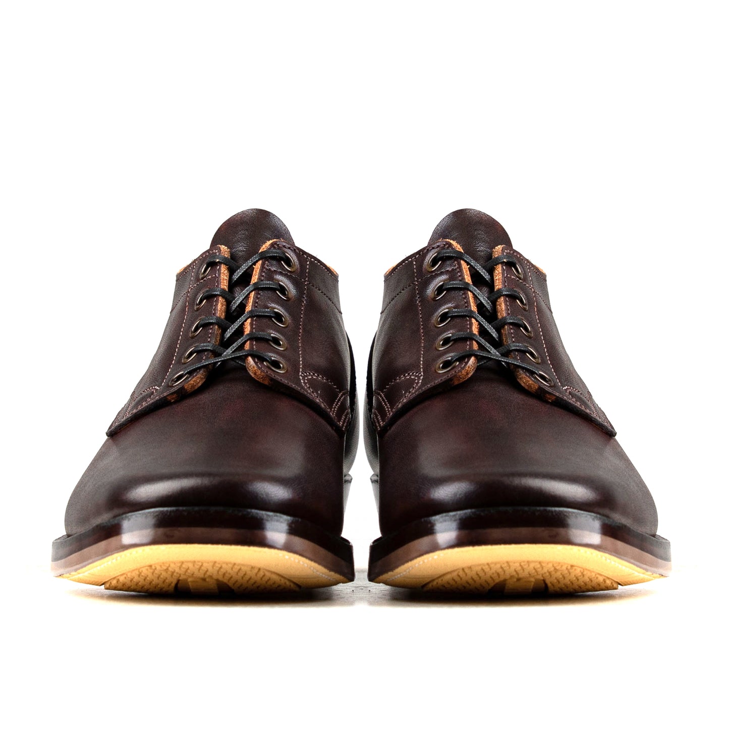 Derby Boots - Hand Dyed Dark Brown Tochigi 枥木 - xbxs®boots factory