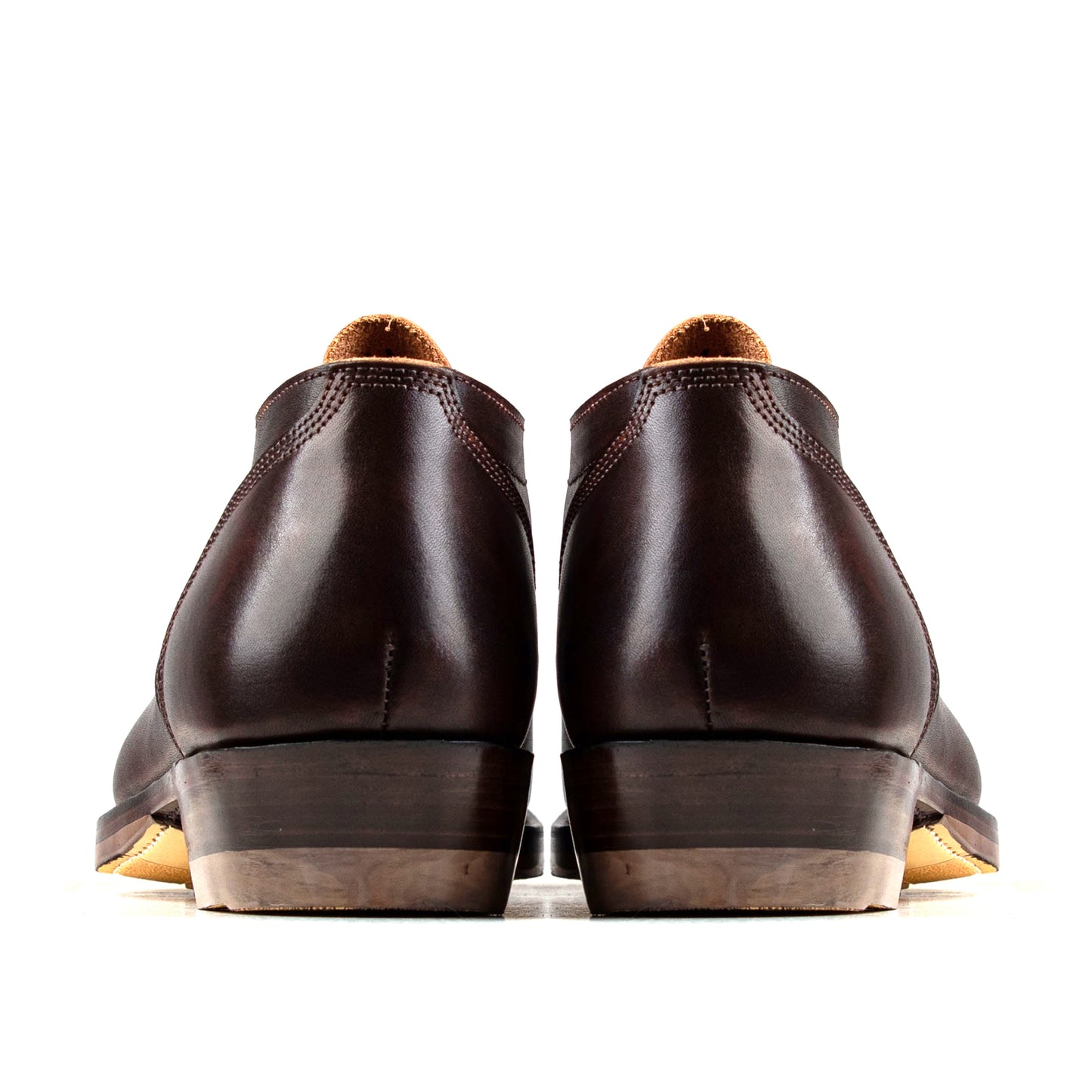 Derby Boots - Hand Dyed Dark Brown Tochigi 枥木 - xbxs®boots factory