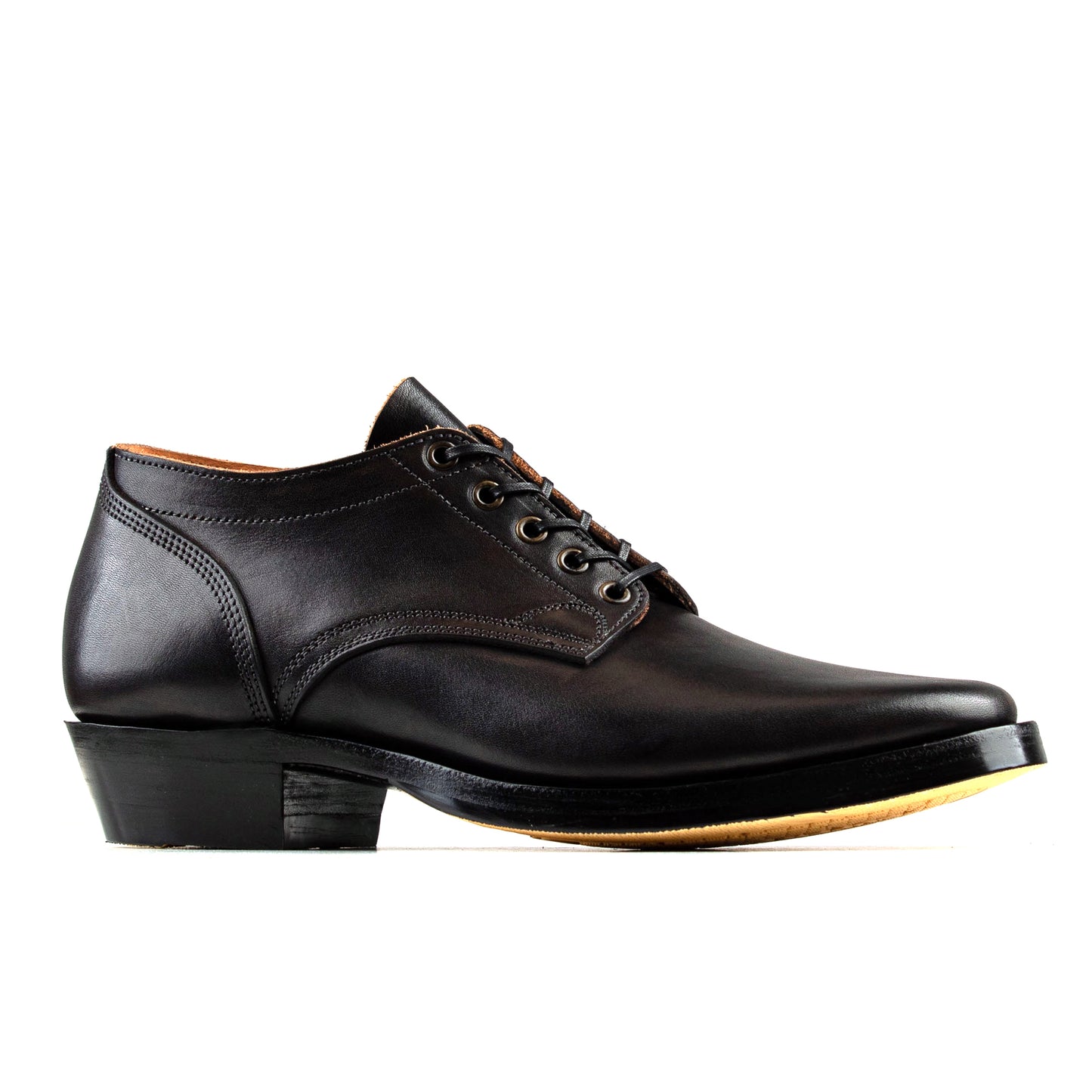 Derby Boots - Hand Dyed Black Tochigi 枥木 - xbxs®boots factory