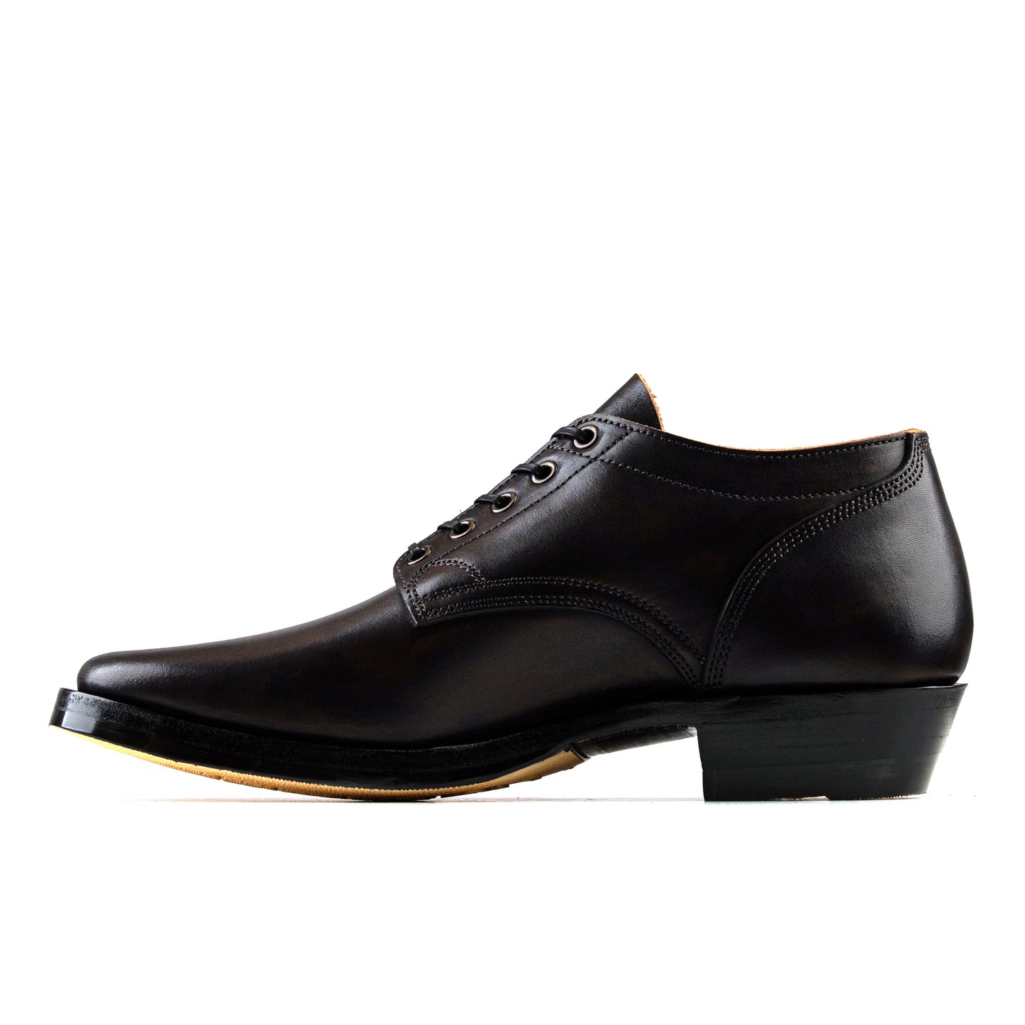 Derby Boots - Hand Dyed Black Tochigi 枥木 - xbxs®boots factory