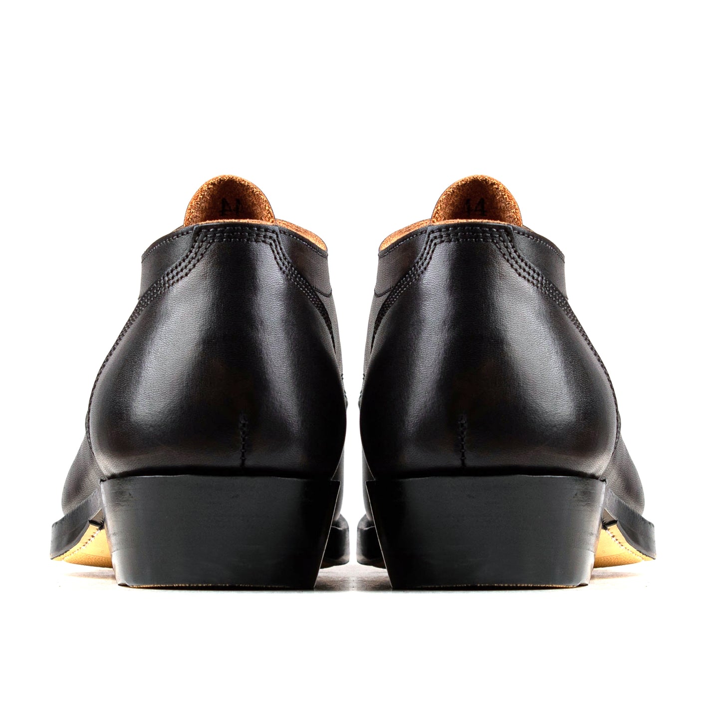 Derby Boots - Hand Dyed Black Tochigi 枥木 - xbxs®boots factory