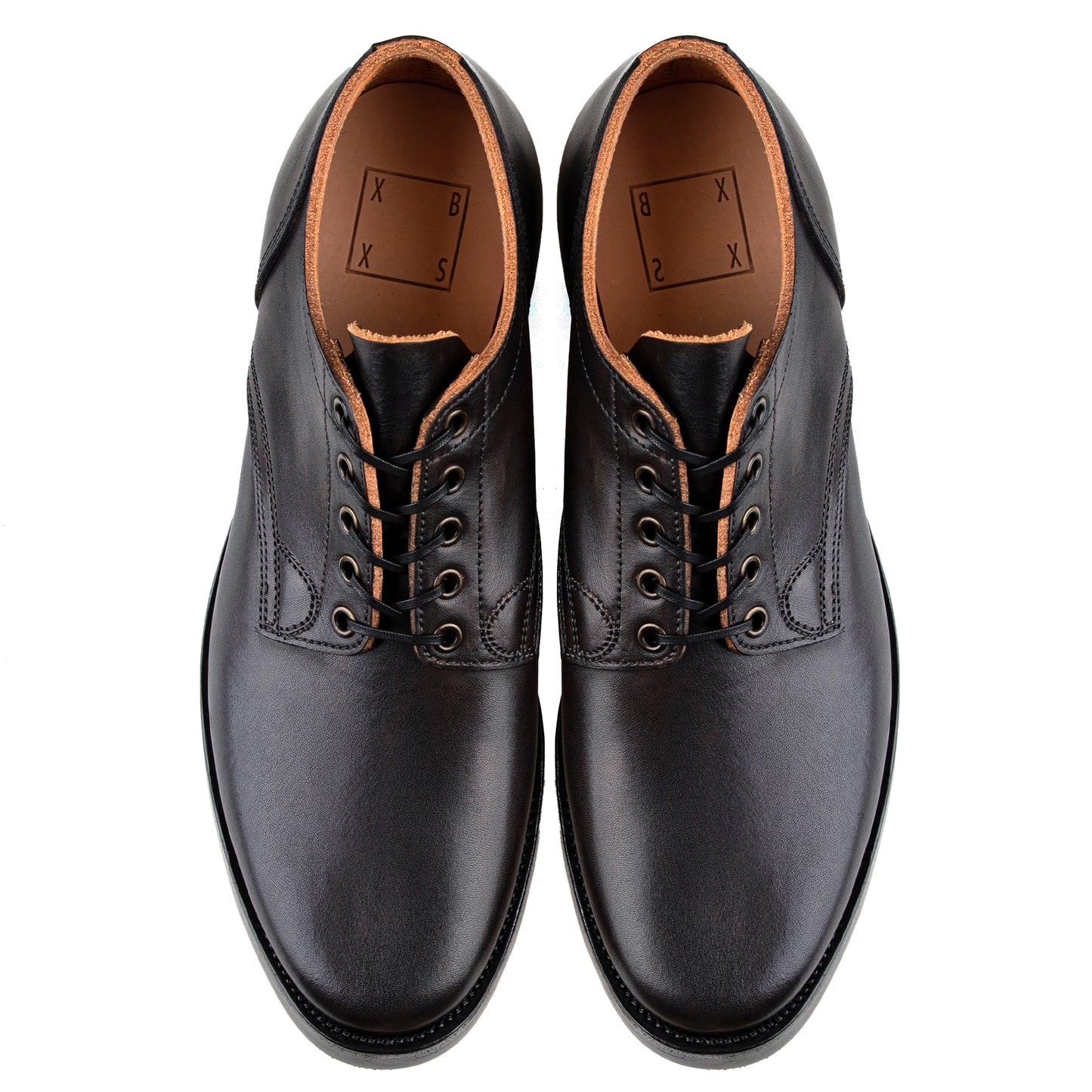 Derby Boots - Hand Dyed Black Tochigi 枥木 - xbxs®boots factory