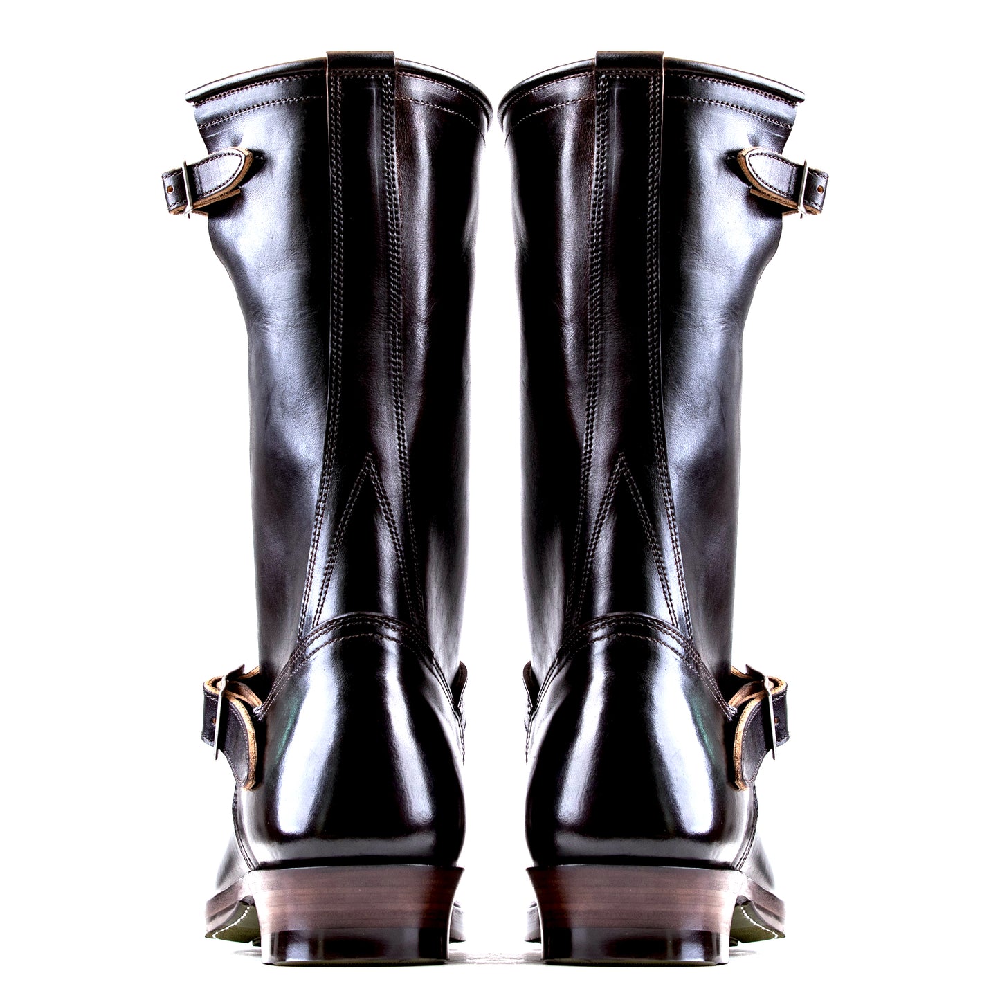 Engineer Boots 12" - Hand Dyed Black Horsebutt TPR - xbxs®boots factory