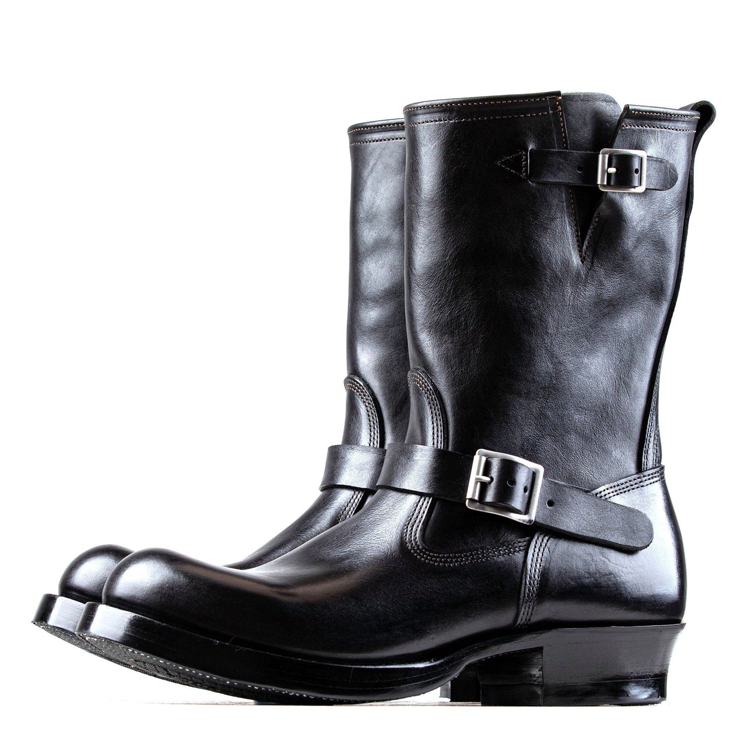 Engineer Boots 10" - Black Bull Hide - xbxs®boots factory