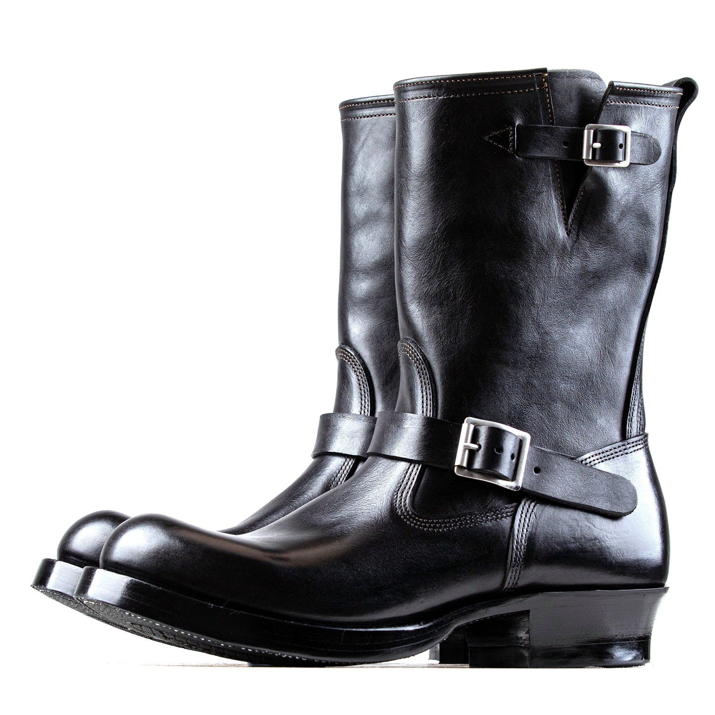 Engineer Boots 10" - Black Bull Hide - xbxs®boots factory
