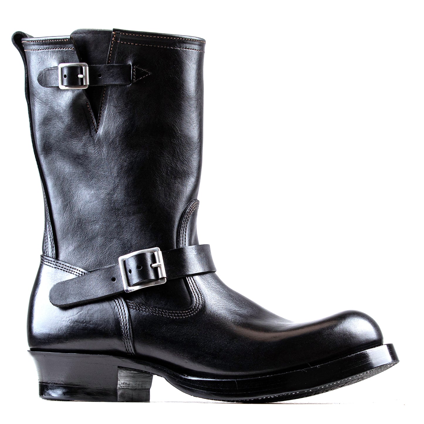Engineer Boots 10" - Black Bull Hide - xbxs®boots factory