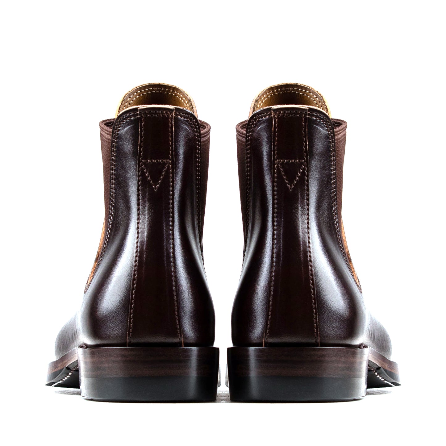 WholeCut Chelsea Boots -Hand Dyed Black/Brown Horsebutt TPR - xbxs®boots factory