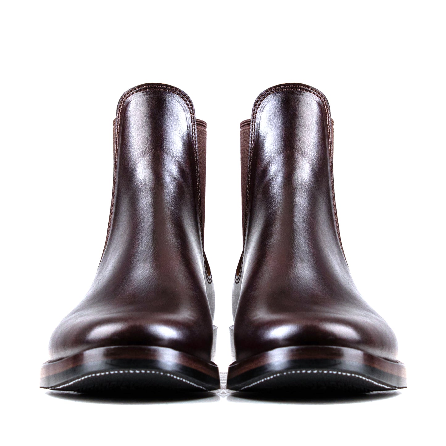 WholeCut Chelsea Boots -Hand Dyed Black/Brown Horsebutt TPR - xbxs®boots factory