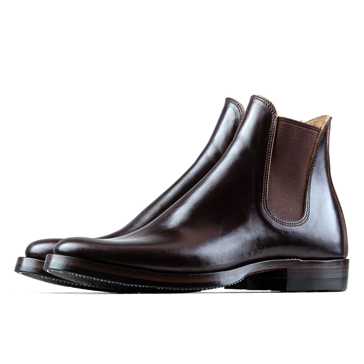 WholeCut Chelsea Boots -Hand Dyed Black/Brown Horsebutt TPR - xbxs®boots factory
