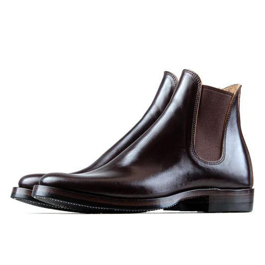 WholeCut Chelsea Boots -Hand Dyed Black/Brown Horsebutt TPR - xbxs®boots factory