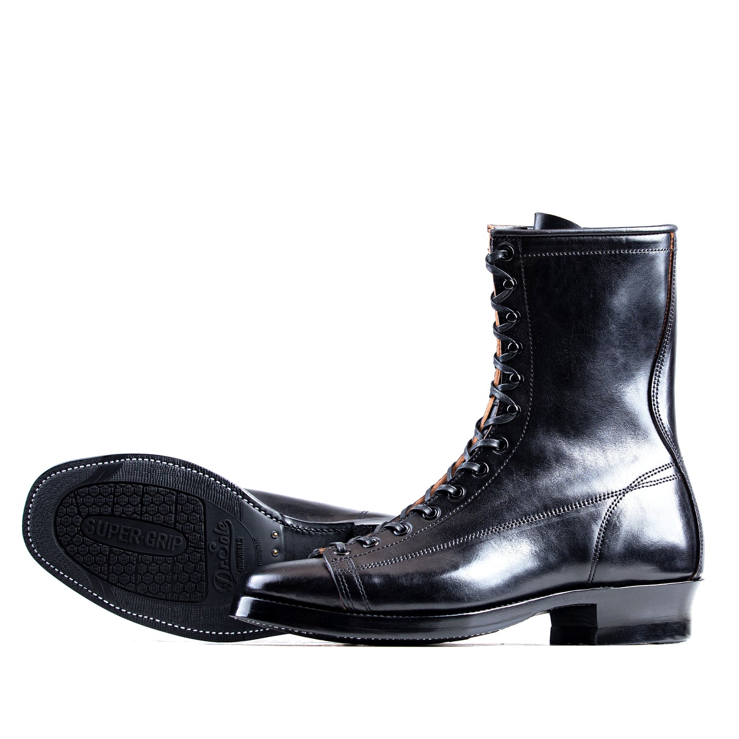 Monkey Boots 13 Eyelets - Black Horsebutt TPR - xbxs®boots factory