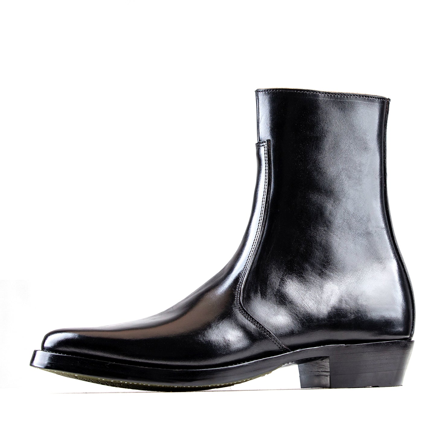 Side Zip Boots 8＂- Black Horsebutt TPR - xbxs®boots factory